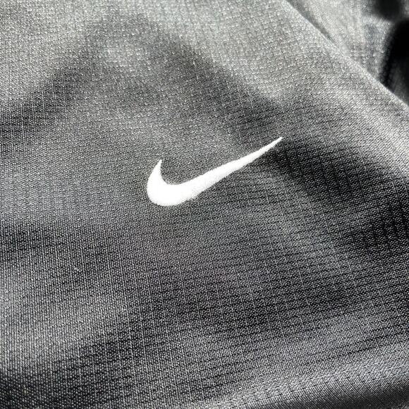 NIKE DRI-FIT BLACK MEN'S POLO T-shirt Size XL Mesh 3 button - Picture 5 of 8